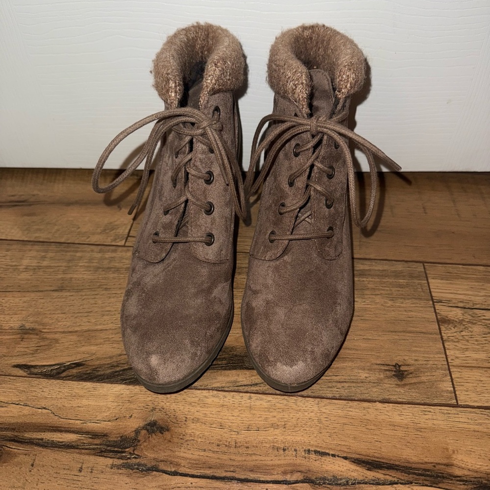 Madden Girl Brown Lace Up Boots